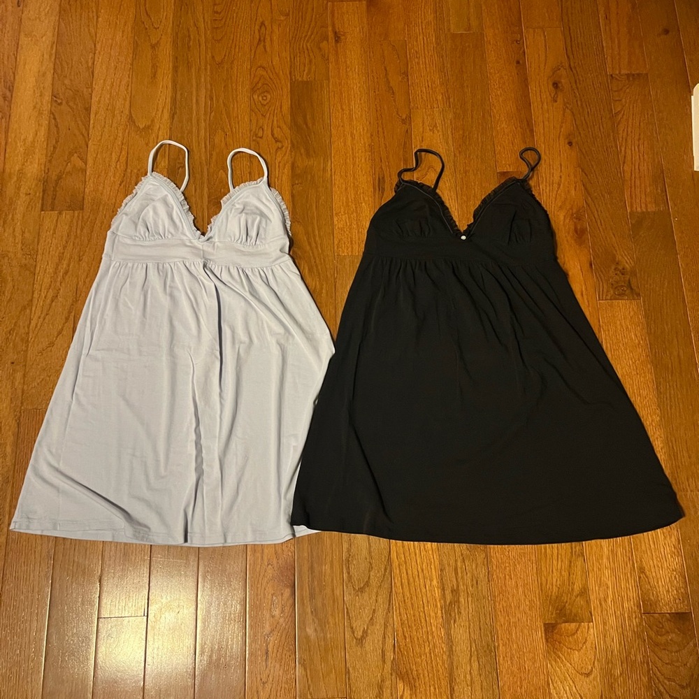 Victoria's Secret Black and Light Blue Nightgowns